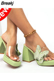 New Platform Sandals For Women Hoof Heels High Platform Chunky Heels 2023 Summer Sexy Elegant Fashion Woman Sandals