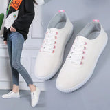 for Women 2023 Spring Women White Casual Shoes Breathable Flats Fashion Soft Lace-up Women Sneakers Zapatos De