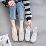 Women Shoes Spring Summer Real Leather Sneakers Woman White Breathable All-matcch Casual Shoes