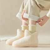 Women Winter Slippers New Winter Warm Plush Slip-on Couples Home Floor Shoes Non-slip Flats Female Soft Faux Fur Snow Boots