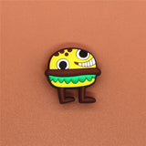 Sale 1pcs Original Shoe Charms Cartoon Ice cream and Burger Garden Shoe Buckle Accessories Decorations Fit Croc JIBZ