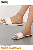 Slippers New Roman Casual Flat Slippers Outside Wear Seaside Beach Flip-Flops Plus Size 42 Womans Shoes Zapatos De