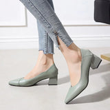 Color Office Ladies Pumps Hot Sale Spring Party Wedding High Heel Shoes Woman Pointed Toe Retro Pumps Size 34-40