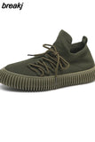Style Women and Men Lovers Shoes Flats Slip on Casual Autumn Sneakers Shoe Knitting Mesh Comfortable Shoe zapatillas