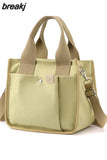 Fashion Canvas Women Crossbody Bag Simple Large Capacity Storage Shoulder Bags Multiple Pockets Female Shopping