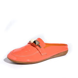 Luxury Slides Women Mules Summer Sandals flat Leather slippers Multicolor designer brand shoes