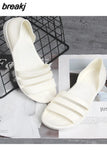 Summer Women Fashion Jelly Sandals Low Heel Peep Toe Shallow Slides Casual Beach Outdoor Female Ladies Slipper