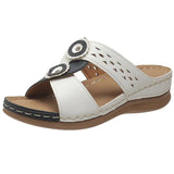Mixed Color Summer Wedge Slippers Women 2023 Fashion Hollow Out Platform Sandals Woman Non Slip Beach Shoes Size