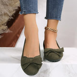 Size Bow Women's Flats Contracted Shallow Mouth Round Toe Flat Shoes For Women Spring Summer Autumn Casual Woman
