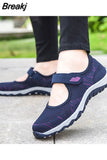 Soft Mom Sneakers 2023 Summer Breathable Mesh Travel Casual Shoes for Women Comfort Lightweight Flat Sport