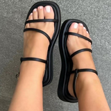 Women Summer Square Toe Ankle Strap Platform Wedges Ladies Shoes Casual Non-slip Rome Gladiator Female Sandal Woman