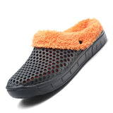 Men and Women Winter Slippers Fur Slippers Warm Fuzzy Plush Garden Clogs Mules Slippers Home Indoor Couple House Floor