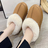 Faux Fur Winter Boots for Women 2023 Non Slip Plush Snow Boots Woman Thick Bottom Warm Cotton Shoes Platform Botas