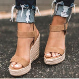 New Ladies Shoes Platform Sandals Women Comfortable Wedges High Heels Pumps Sandalas Espadrilles Female Summer Plus Size