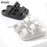 New Women Fashion Summer Platform Comfortable Slippers Outdoor Beach Flip Flops Soft Sole Slide Sports Casual