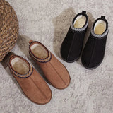 Breakj Winter New National Women's Cotton Shoes Half-Dragging Snow Boots Cotton Slippers Lace Is Very Explosive