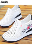 Platform Sneakers Breathable Women Shoes Slip on Women Shoes Casual Height Increasing