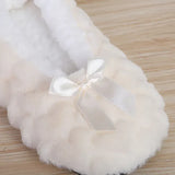Fluffy Female Floor Slipper Women's Winter Shoes Warm Thick Fur Plush Anti-Skid Grip Sole Cute Funny Indoor Home House