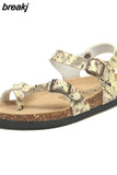 Fashion Outside Cork Sandals 2023 New Women Casual Summer Beach Gladiator Non-slip Buckle Strap