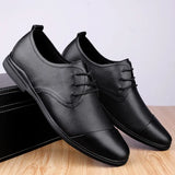 Men Dress Shoes lace up fashion Oxfords Genuine Leather Italian Formal Shoes Man Party Classic Black wedding shoes High