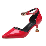 Women Sandals Narrow Band Vintage Square Toe High Heels Cross Strap Thong Sandals Heels