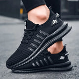 Men Sneakers Mesh Casual Shoes Lac-up Breathable Lightweight Walking Sneakers Men Shoes Plus Size Summer Tenis