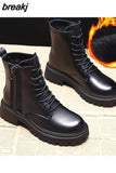 Boots Female British Style 2023 New Boots Wild Winter Short Boots Women Shoes Cotton Shoes Winter Plus
