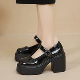 shoes Heels Lolita shoes platform heels Women Mary Jane Shoes Vintage Girls High Heel Japanese Style College Student