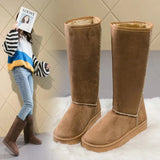boots women shoes woman leather fur button knee thigh high long australia snow shoes women boots big size 41 Botas