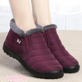 Women Boots Slip On Winter Shoes For Women Waterproof Ankle Boots Winter Boots Female Snow Botines 2023 Black Botas