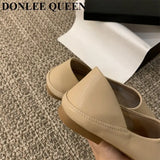 Shoes Women Female Ballet Square Toe Flat Heels Brand Shoes Slip On Casual Loafers Soft Moccasins Female Zapatillas