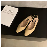 Pointed Toe Flats Shoes Women Slingback Sandals Elegant Mules Female Shallow Ballet Casual Loafers Sliver Zapatos