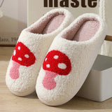 Pattern Fur Slippers for Women 2023 Winter Soft Plush Home Cotton Slippers Woman Comfy Warm Indoor Bedroom Slides