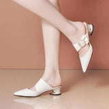 High Heels Women Cute White Floral Slip on High Heel Shoes Lady Casual High Quality Spring & Summer High Heel Pumps