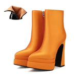 Quality Sexy Satin Women's Ankle Boots High Heels Thickened High Heels Pointed Toe Platform Shoes Shoes for Women Size