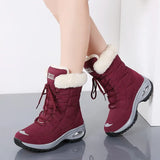 De Plataforma Mujer Moda 2023 Winter Work Boots Non-slip Casual Calf Cotton Boots Outdoor Sports Snow Boots