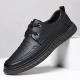 men loafers slip on Autumn Brand Men's Casual Shoes Fashion Leather Shoes for Men Soft Bottom Business Leather Flat Shoes