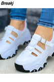 Women's Sneakers Fall Casual Breathable Solid Color Platform Sneakers Fashion Running Walking Lace-up Women's Shoes