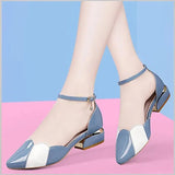 Hauts Talons Women Classic White Pu Leather Buckle Strap High Heel Shoes Lady Casual Black High Heels Sexy Shoes