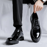 Breakj 2023 Men's Shoes Business Dress Men's Leather Wedding Shoes Derby Shoes