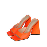 High Heel Sandals Women's Slides Open Toe Thick-Soled Ladies Slippers Party Mules Shoes Women Shoes High Heels