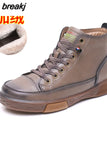Women Ankle Autumn Boots Ladies Flat Shoes Woman Genuine Leather Lace up Casual Boots Female Motorcycle Boot
