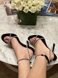 Breakj Fairy Pink Sandals 2025 New Water Drill Sexy High Heel Sandals 9Cm Fine