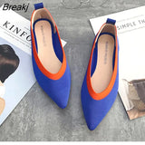 Simple Flat Shoes Women Comfortable Latex Insole Casual Shoes Candy Colors Pointed Single