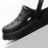 Summer Outdoor Hole Shoes for Women 2024 Solid Closed Toe Clogs Beach Slippers Woman Eva Non-Slip Cloud Slides