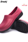 New Hotel Kitchen Clogs Non-slip Waterproof Oil-proof Work Shoes Breathable Resistant Kitchen Cook Chef Shoes Plus