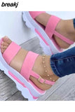 Women Sandals Women Heels Sandals With Platform Shoes Summer Sandalias Mujer Casual Wedges Shoes For Women Elegant Free