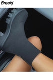 boots for women Platform black boots 2023 fashion woman Comfortable Short Boots Size 43 Breathable Booties Motorcycle