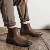 Breakj Boots Men's 2024 New British Style Cover Feet Men's Boots Casual One Foot Pedal Martin Boots Men's
