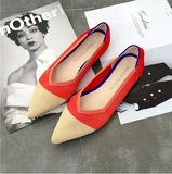 Womens Stretch knitted mixed color moccasins breathable cozy work shoes brief slip-on fashion ladies flats light driving